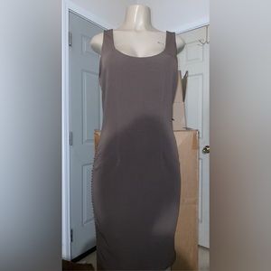 Stretchy body on dress with cutout side detail